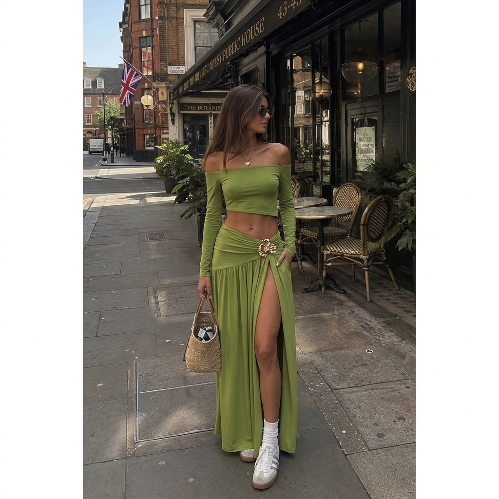 How to Style an Off-Shoulder Matching Set: Outfit Ideas for Women