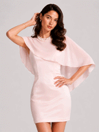 Willow Cape Overlay Satin-Minikleid