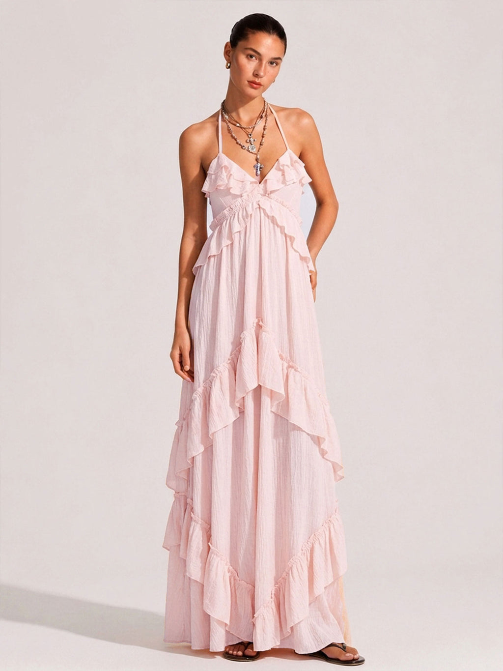 Maeve Pink Maxi Dress