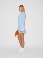 Odessa Button-Front Linen-Look Mini Dress