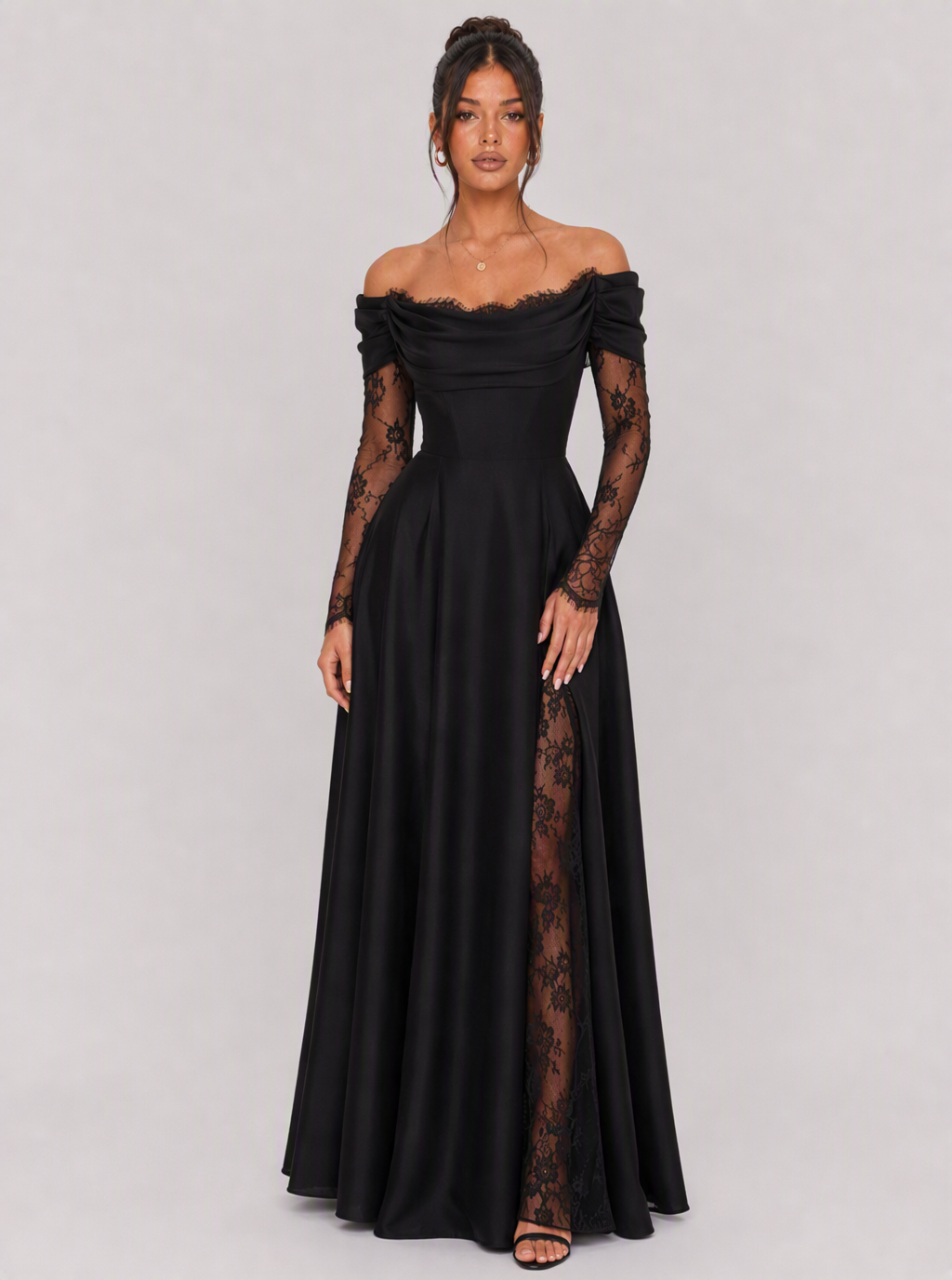Celestine Lace Sleeve Maxi Dress