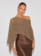 Emma Asymmetric Knit Poncho Top