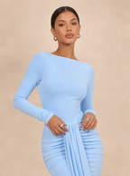Zephrina Maelis ruched knit maxi dress