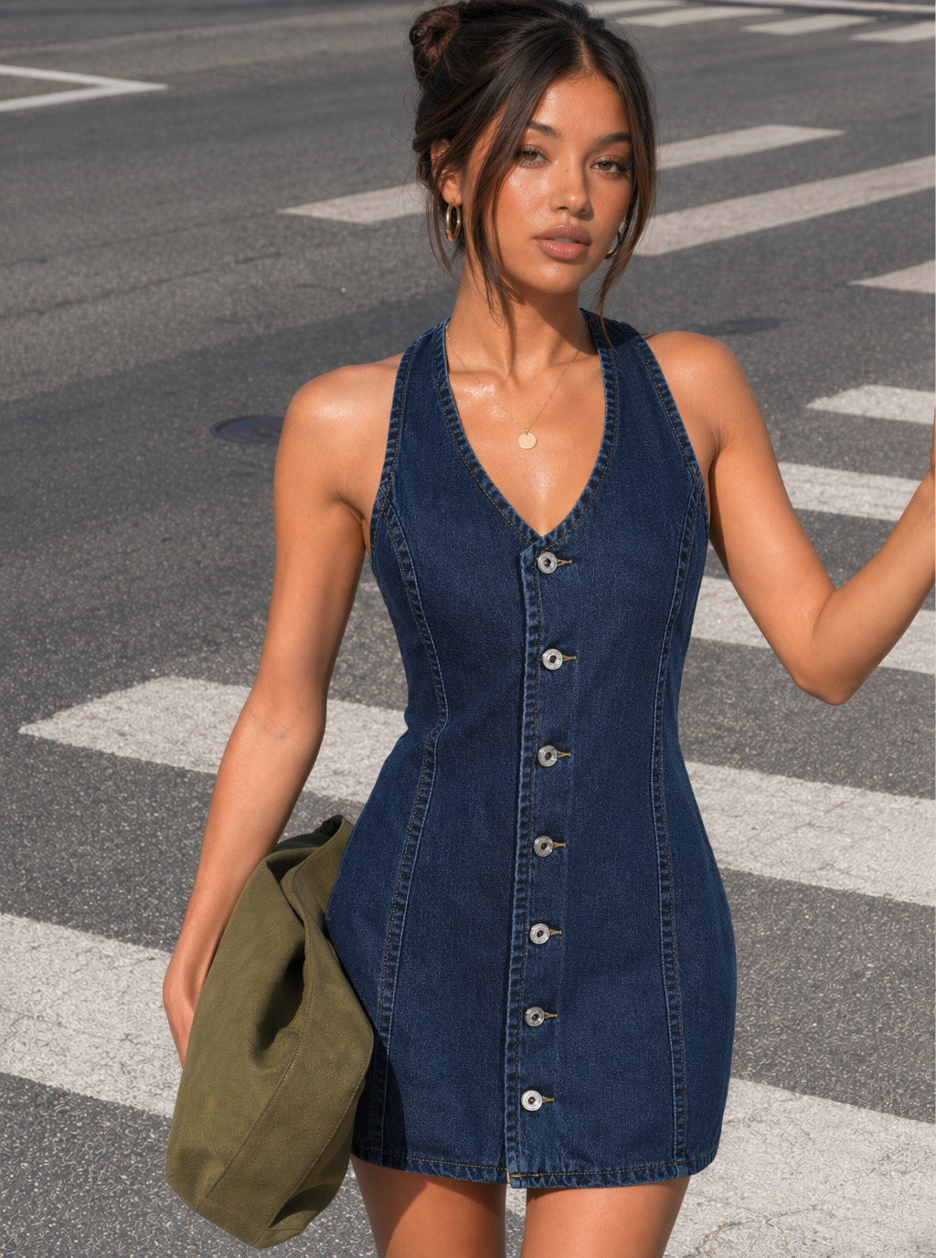Winnie Jeanskleid aus dunklem Denim