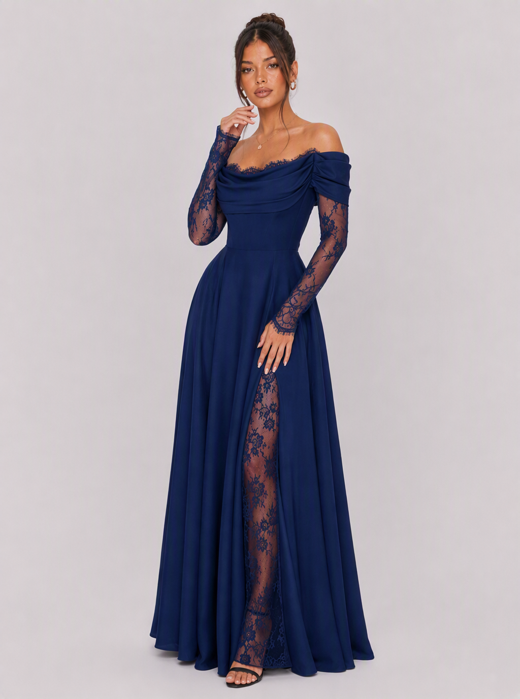 Celestine Lace Sleeve Maxi Dress