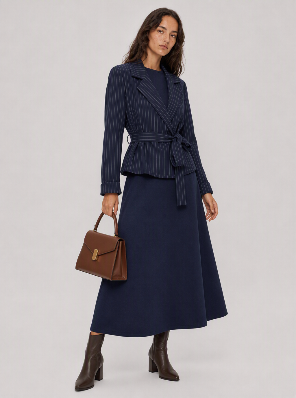 Zephrina Cambria belted stripe set