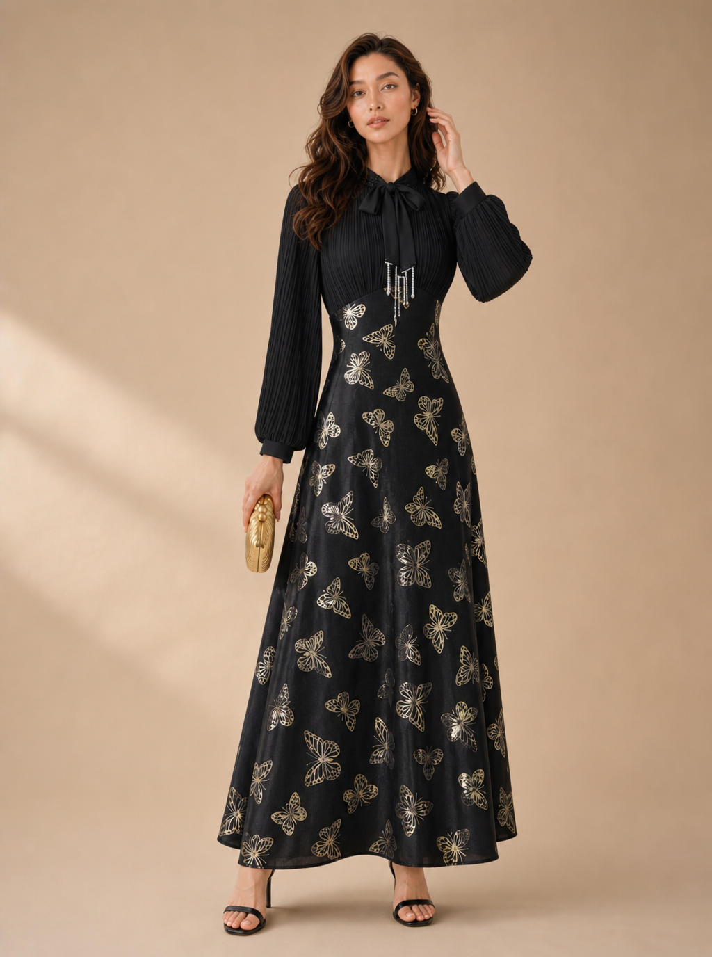 Zephrina Evarielle floral chiffon maxi dress