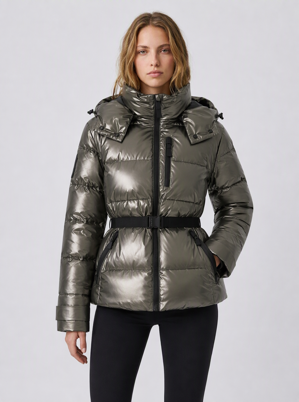 Ailsa Belted Hooded Quilted Jacket