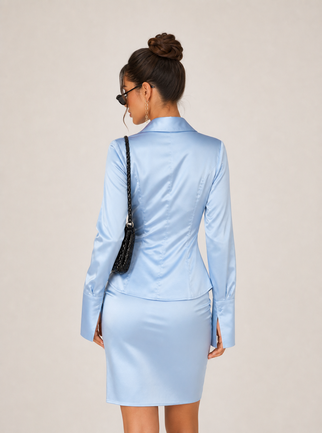 Demelza Satin Shirt Set