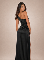 Zephrina Daphielle one-shoulder satin maxi dress