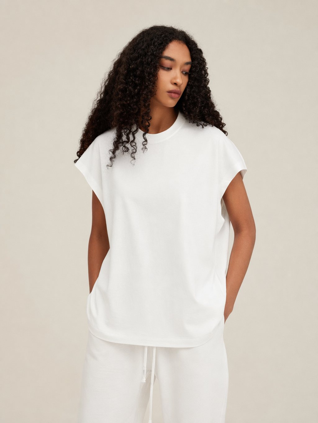 Sleeveless Longline Top & Shorts Set