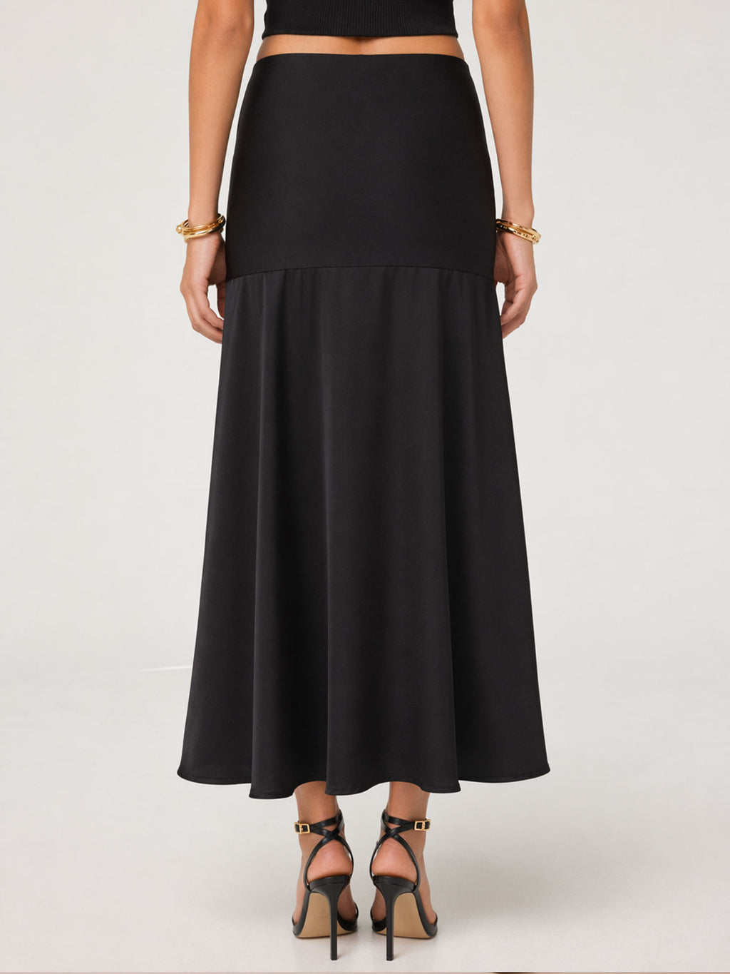 Elegant High-Waisted Slit Maxi Skirt