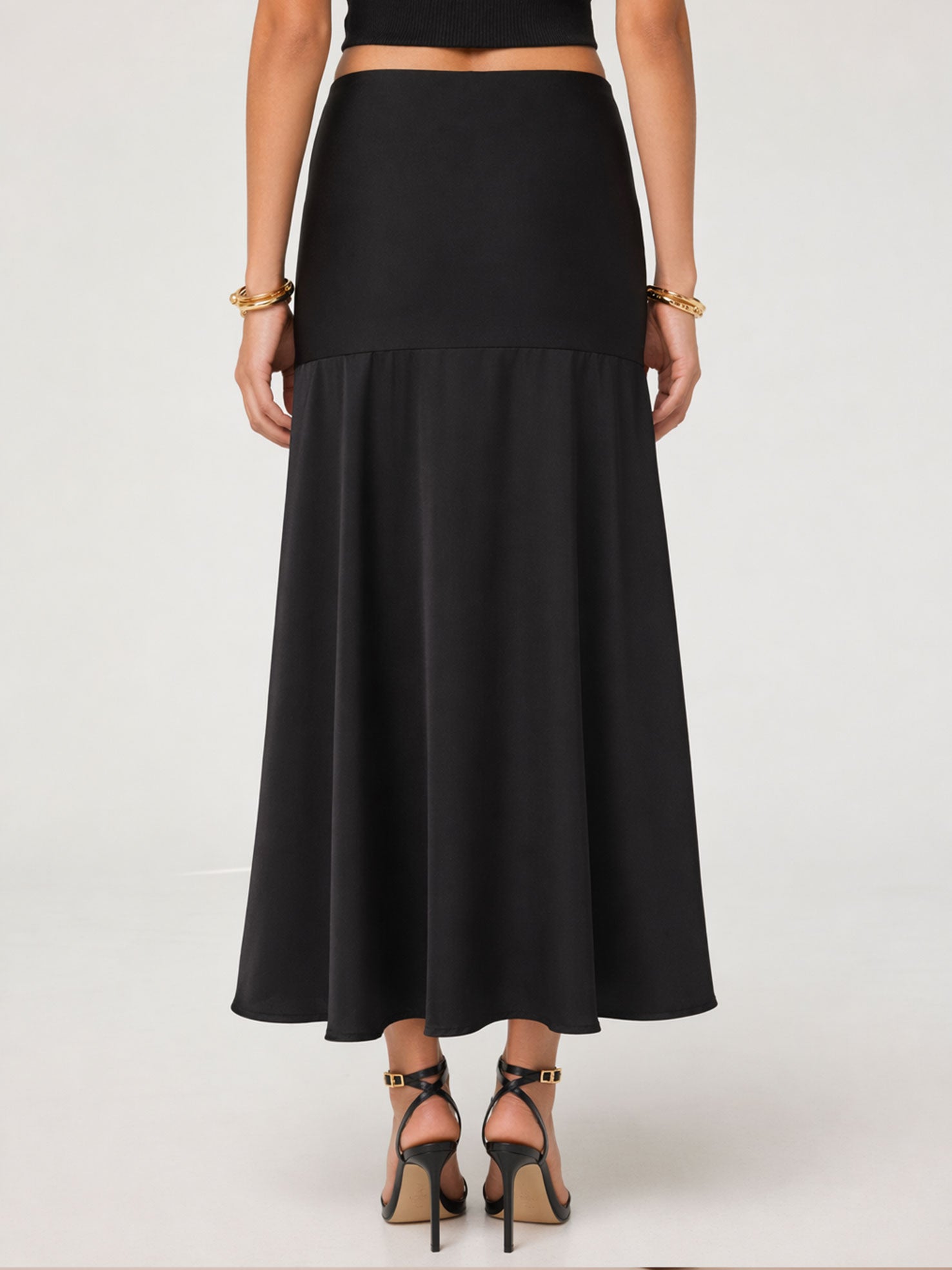 Elegant High-Waisted Slit Maxi Skirt