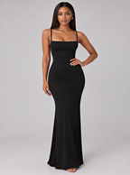Rosalina Square-Neck Maxi Dress