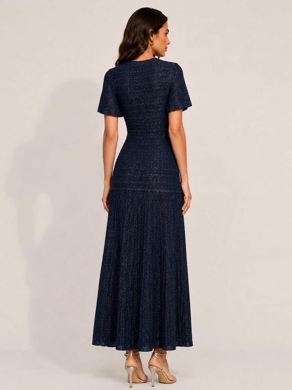 Versatile Navy Blue Long Dress
