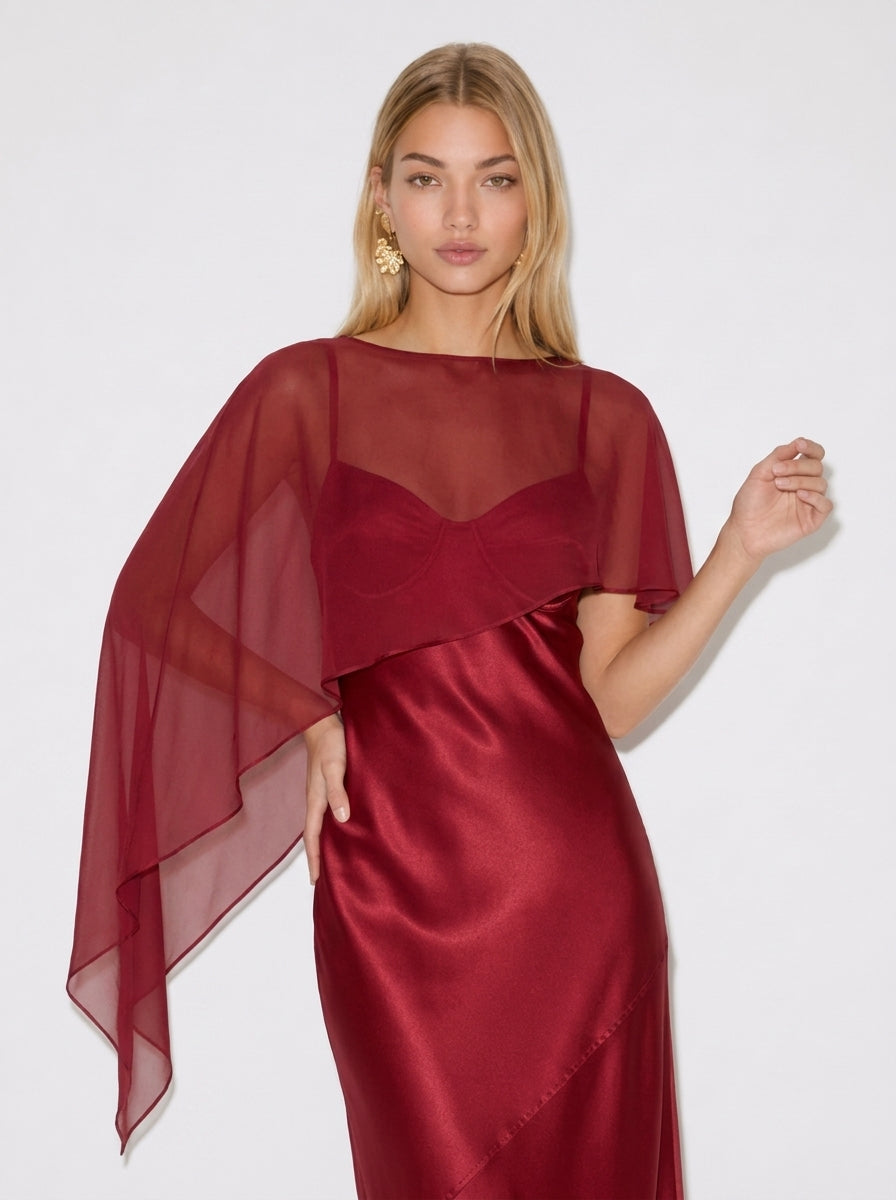 Elodie Asymmetric Cape Shawl