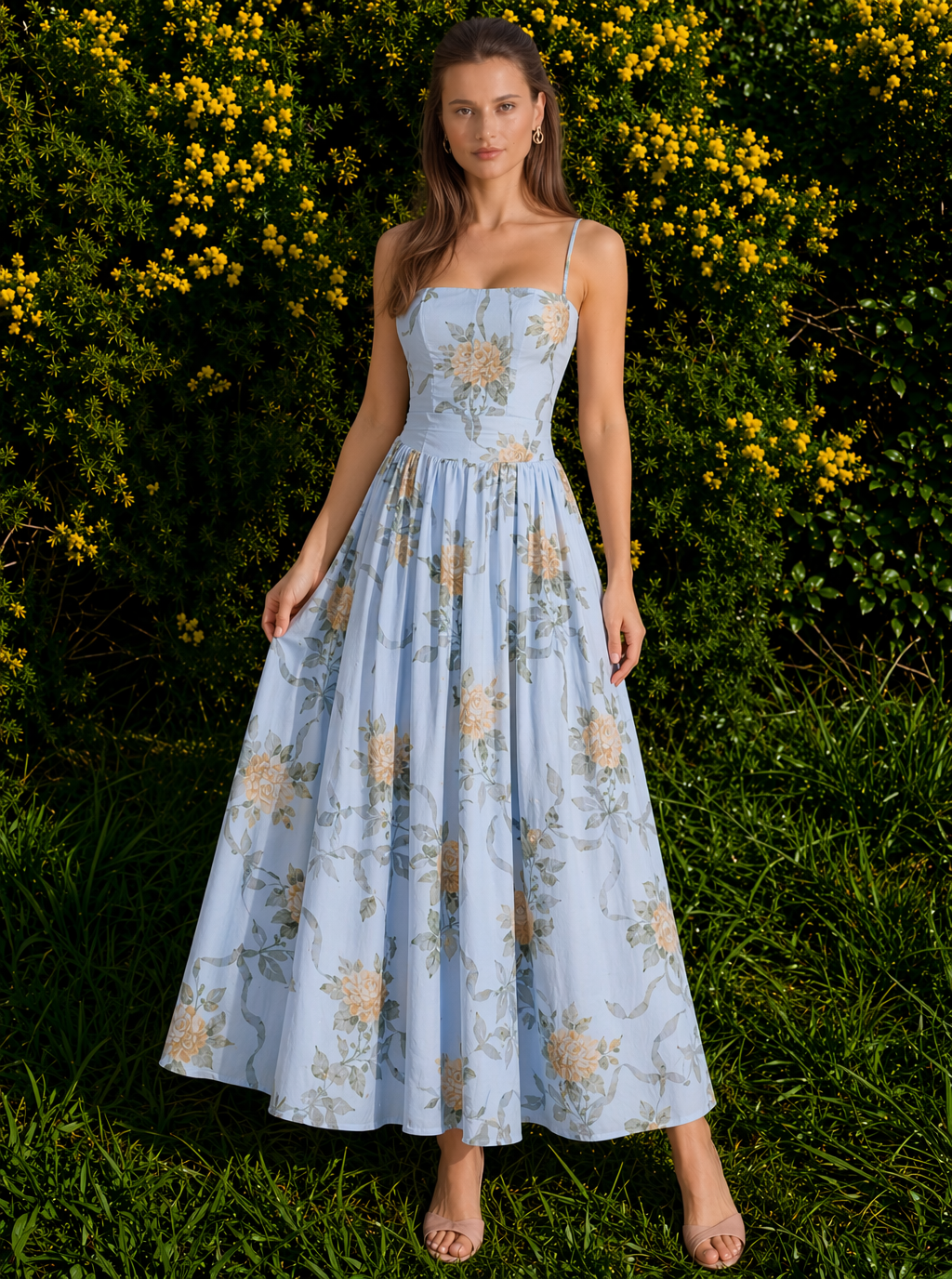 Jocelyn Floral Lace Midi Dress