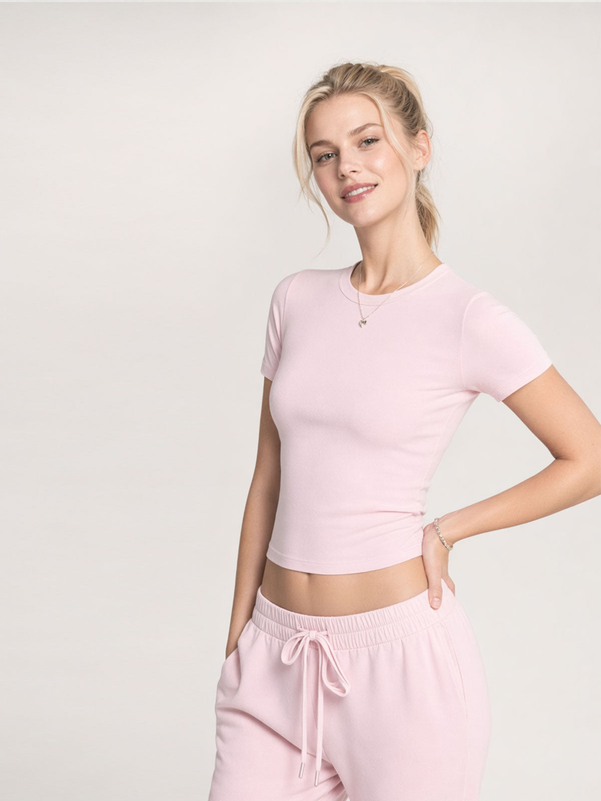 Fitted Crewneck Short-Sleeve Tee