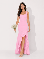 Isabella Floral Ruffle Maxi Dress