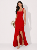 Geblümtes Maxi-Kleid Isabella mit Rüschen