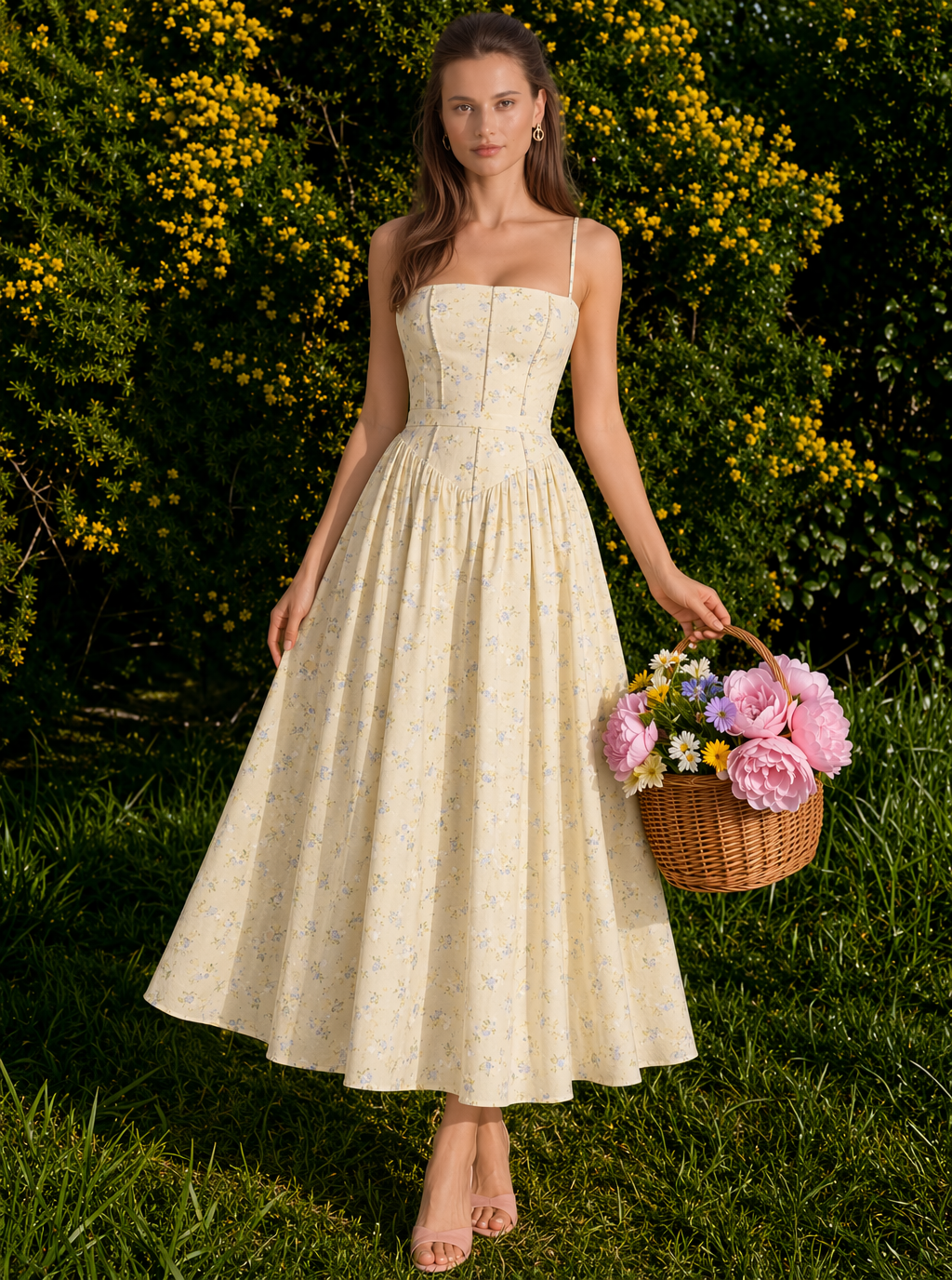 Jocelyn Floral Lace Midi Dress