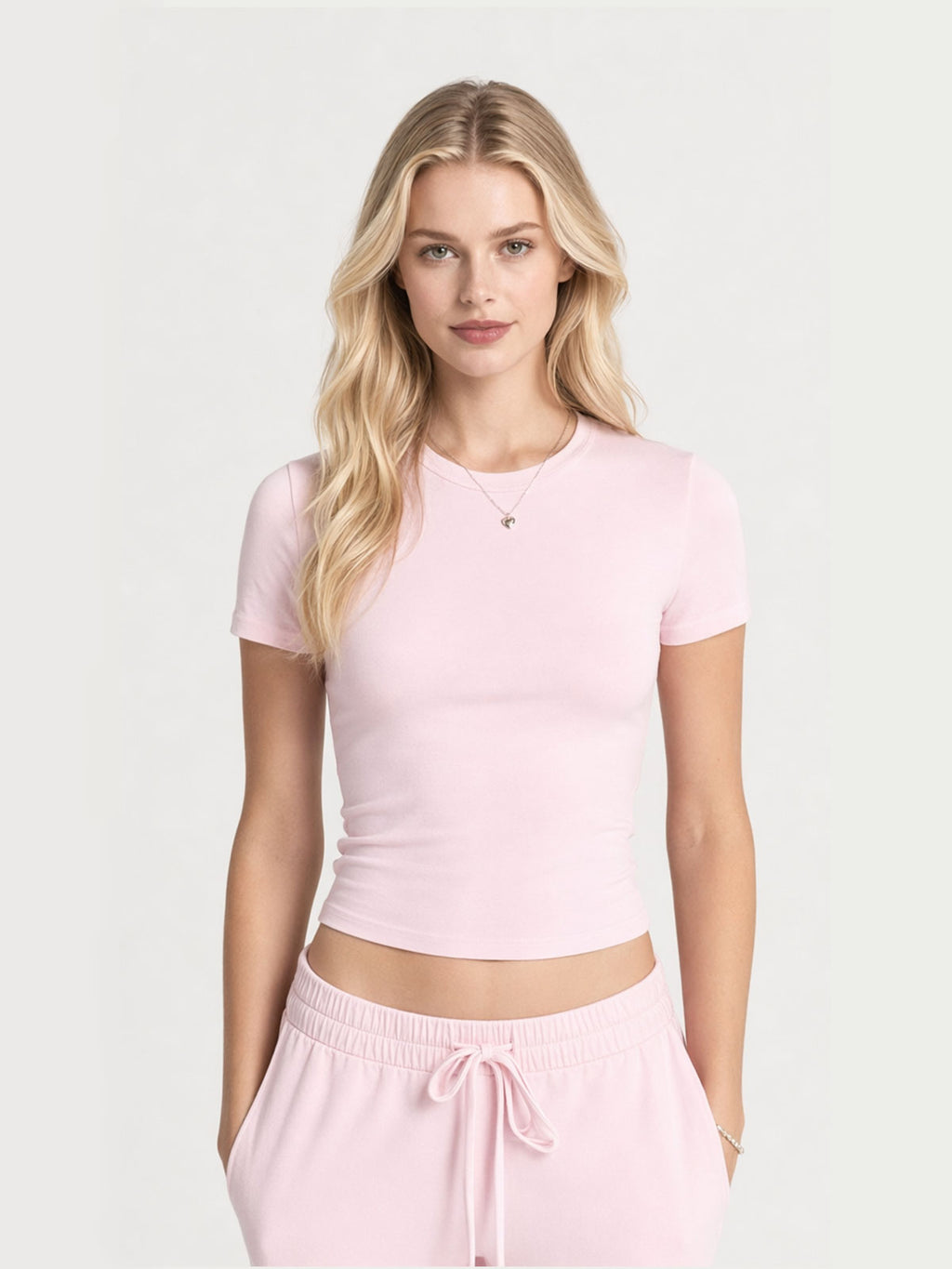 Fitted Crewneck Short-Sleeve Tee