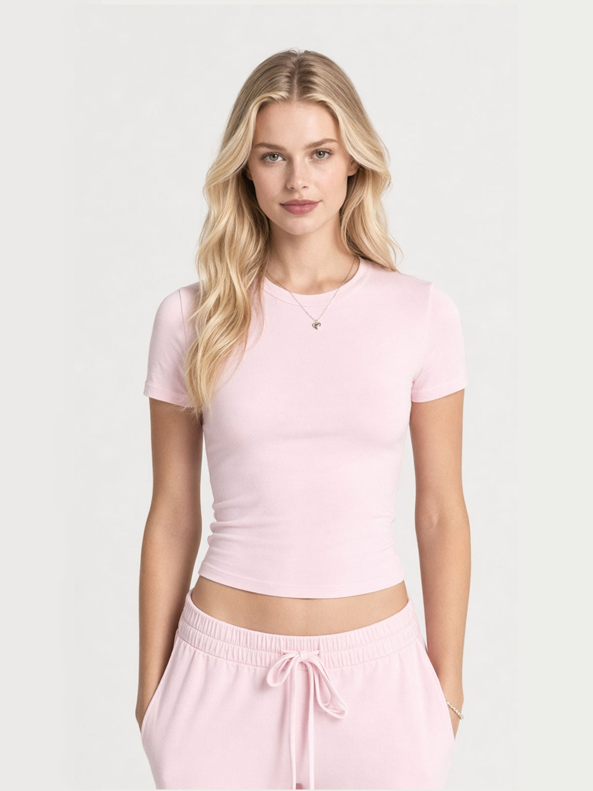 Fitted Crewneck Short-Sleeve Tee