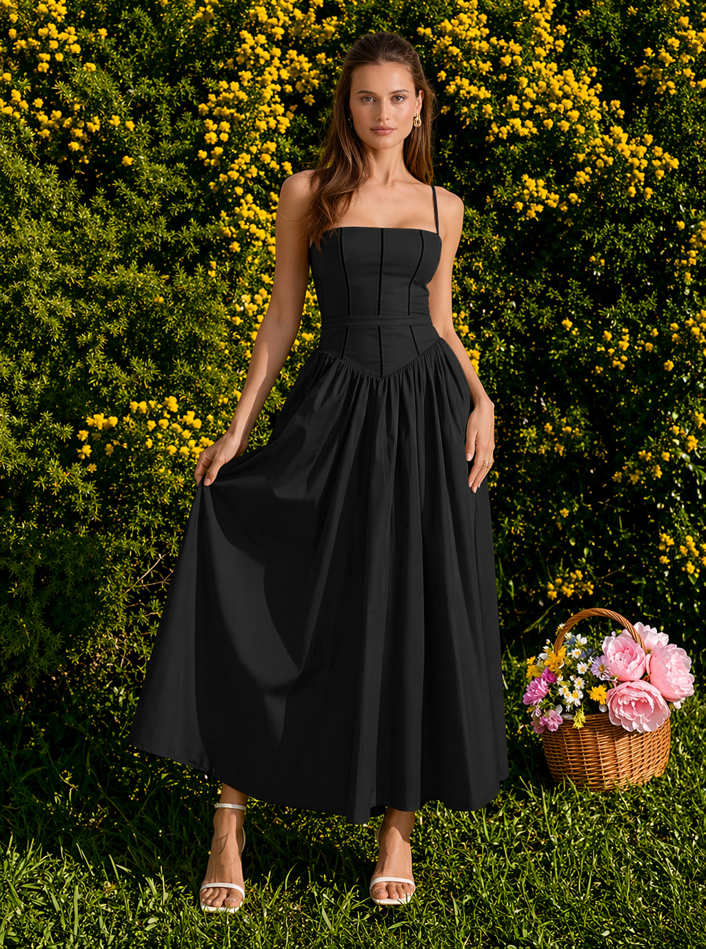 Jocelyn Floral Lace Midi Dress