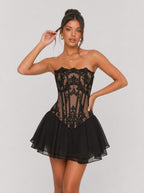 Zephrina Aurelise lace corset skirt set