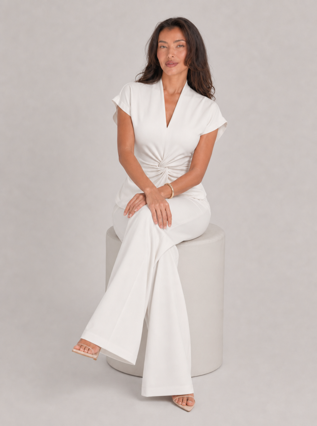 Zephrina Cap Sleeve Top & Pants Two Piece Suit Set