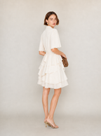 Seraphina Rüschen-Flatter-Minikleid