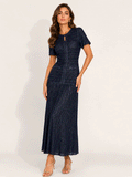 Versatile Navy Blue Long Dress