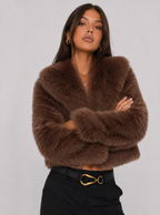 Teresa Cropped Faux Fur Coat