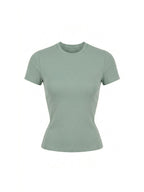 Hallie Basic Cropped T-Shirt mit Rundhalsausschnitt
