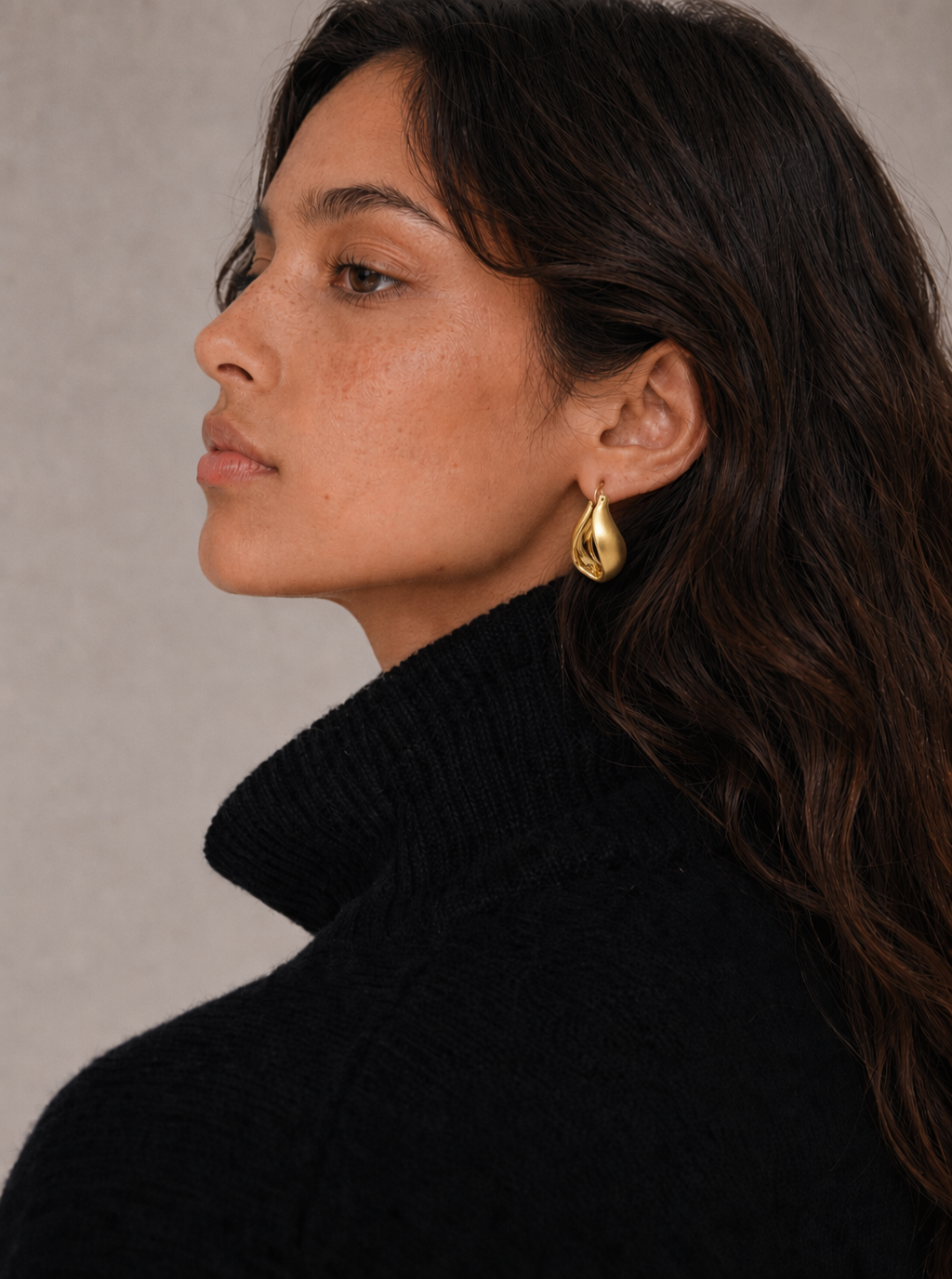 Nerisse Sculptural Hoop Earrings