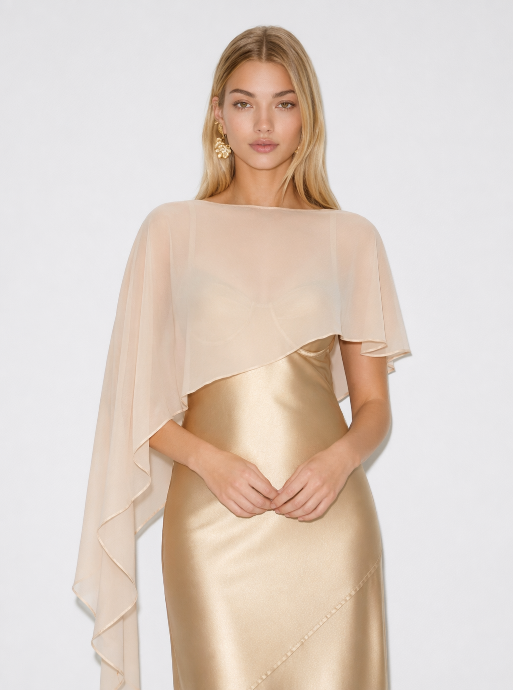 Elodie Asymmetric Cape Shawl