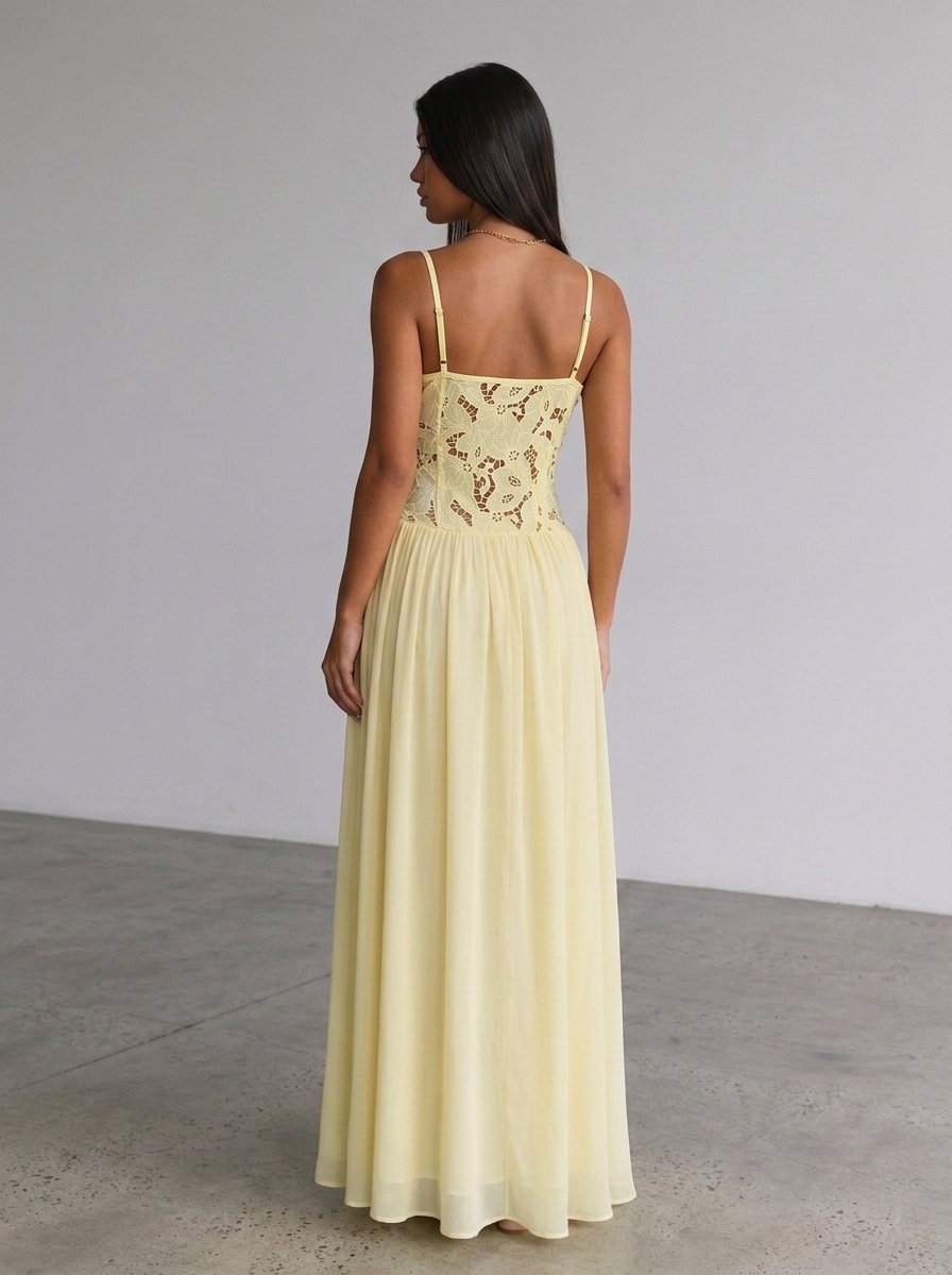 Mirela Lace Bodice Maxi Dress