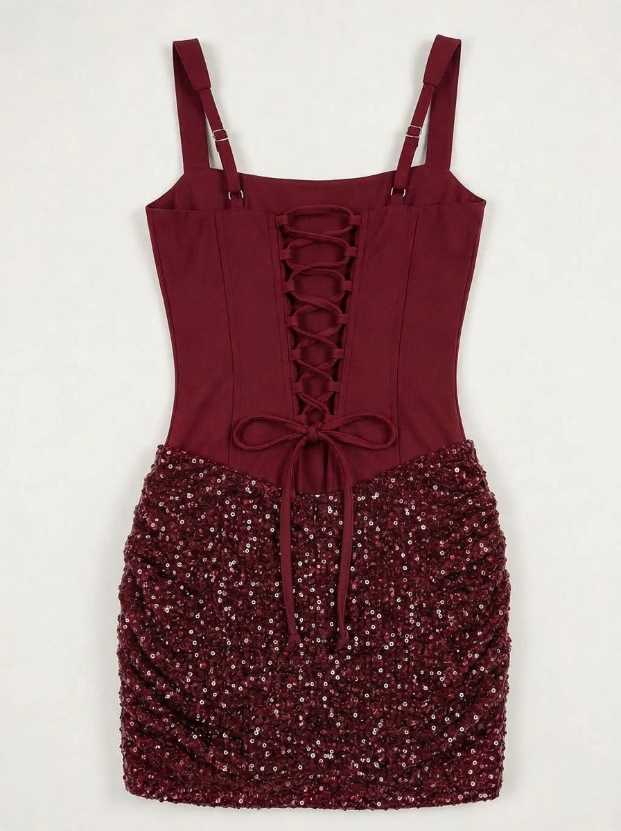Soraya Sequin Corset Mini Dress