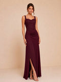 Katriel Lace Trim Slit Maxi Dress