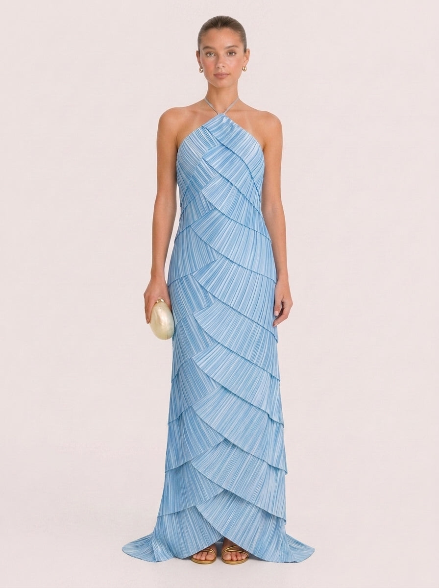 Cianna Sky Tiered Maxi Dress