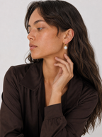 Ilana Pearl Hoop Earrings