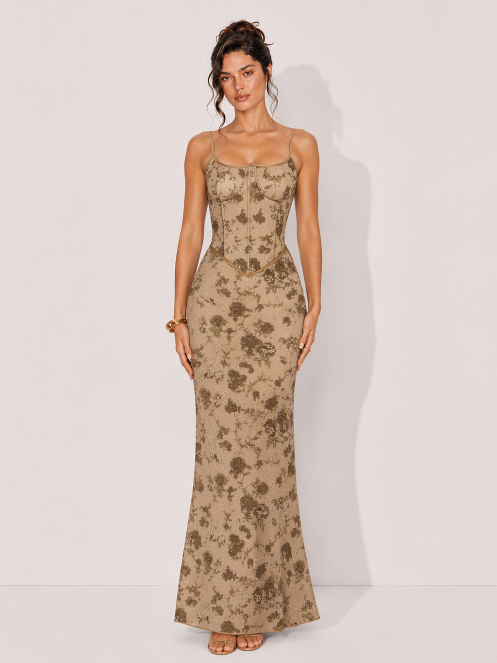 Robe longue sirène Soraya Jacquard