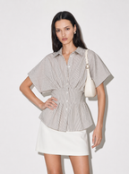 Marisol Striped Smocked Shirt