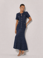 Georgia Metallic Knit Midi Dress