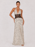 Zephrina Illyra polka dot lace maxi dress