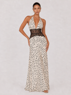 Zephrina Illyra polka dot lace maxi dress