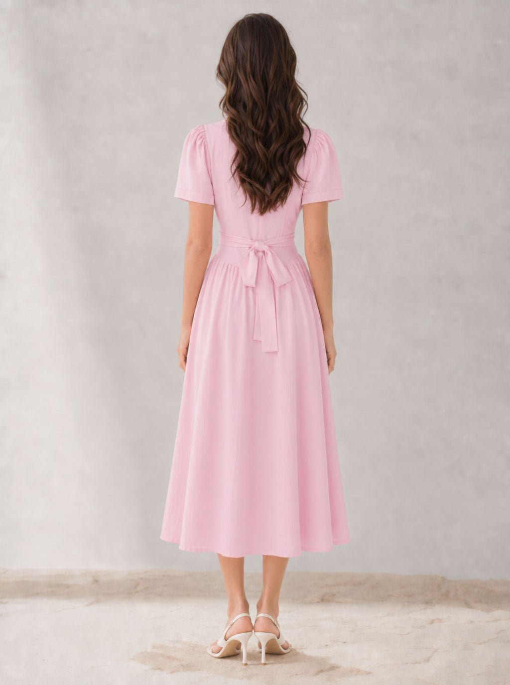 Marnie Puff Sleeve Midi Dress