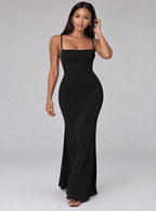 Rosalina Square-Neck Maxi Dress