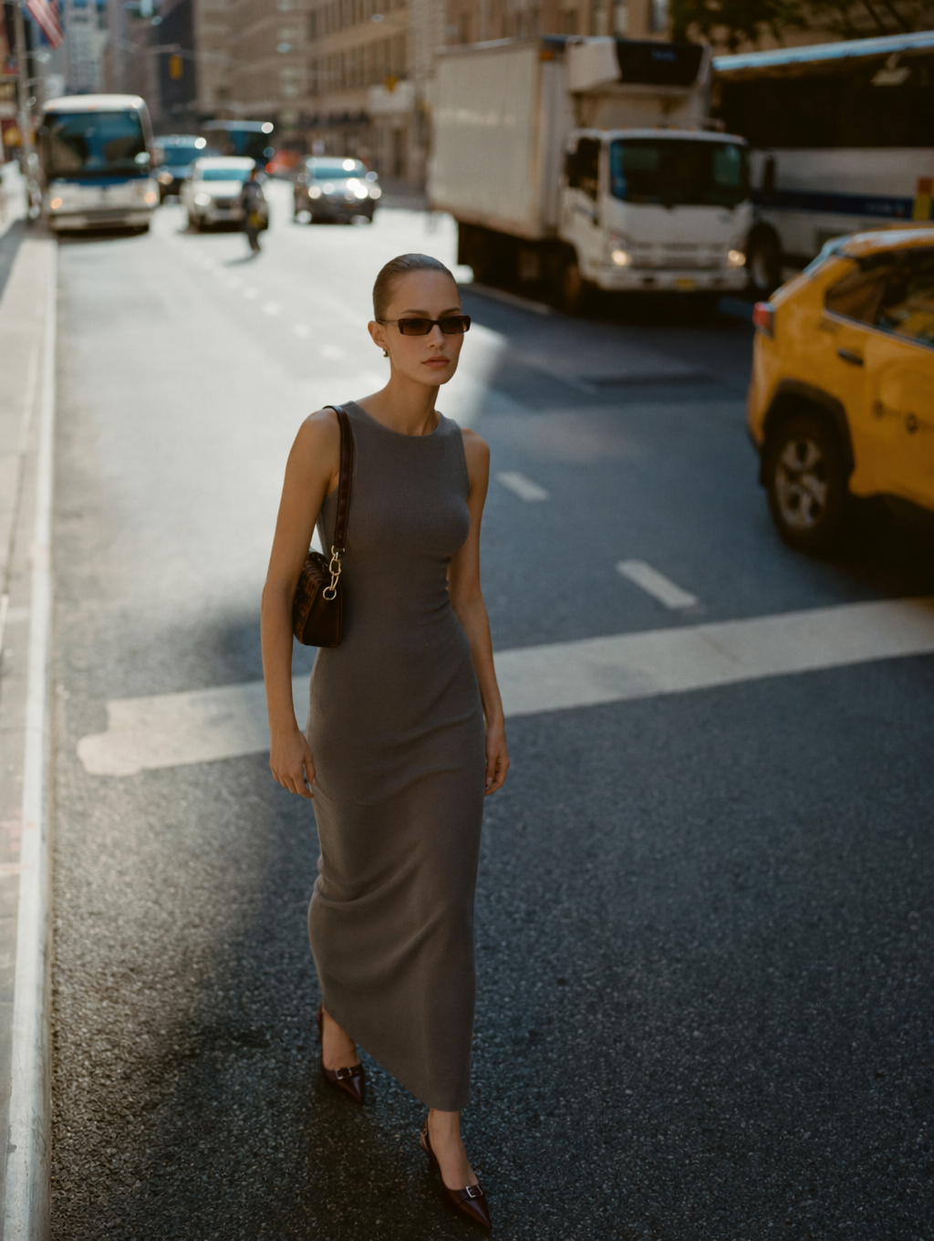 Sleeveless Ribbed Knit Maxi Dress
