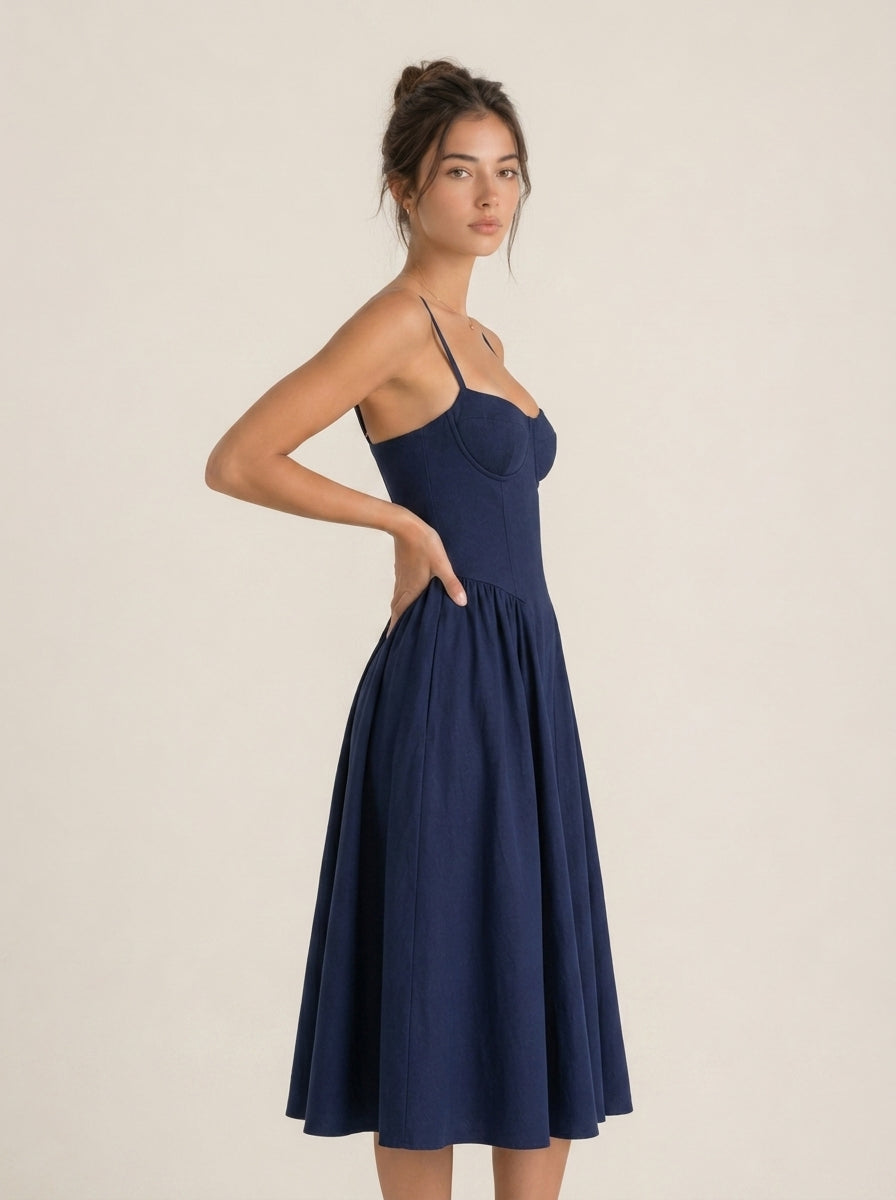 Spaghetti Strap Corset Waist Sundress